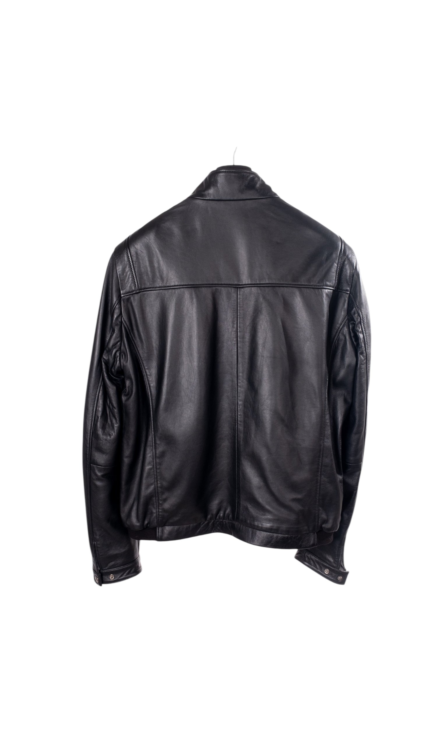 Siyah Göğüs Cep Detaylı Erkek Deri Ceket Style 200-4041