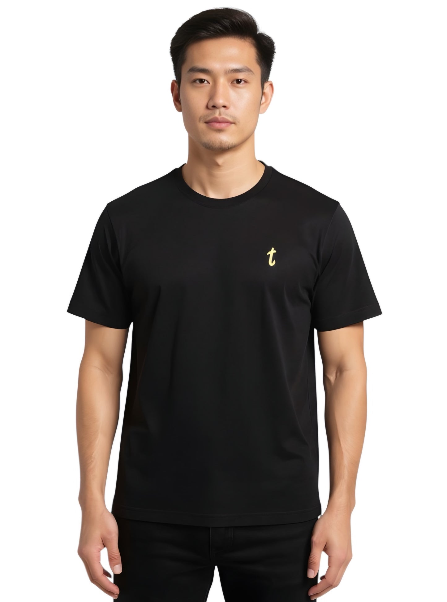 Deri Pamuk,Toskana Design Siyah Renk T-Shirt T4004
