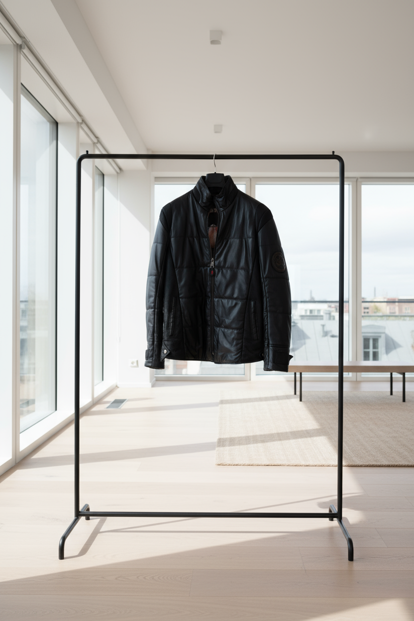 Siyah Yanı Çıtçıtlı Erkek Deri Ceket Style 200-4051