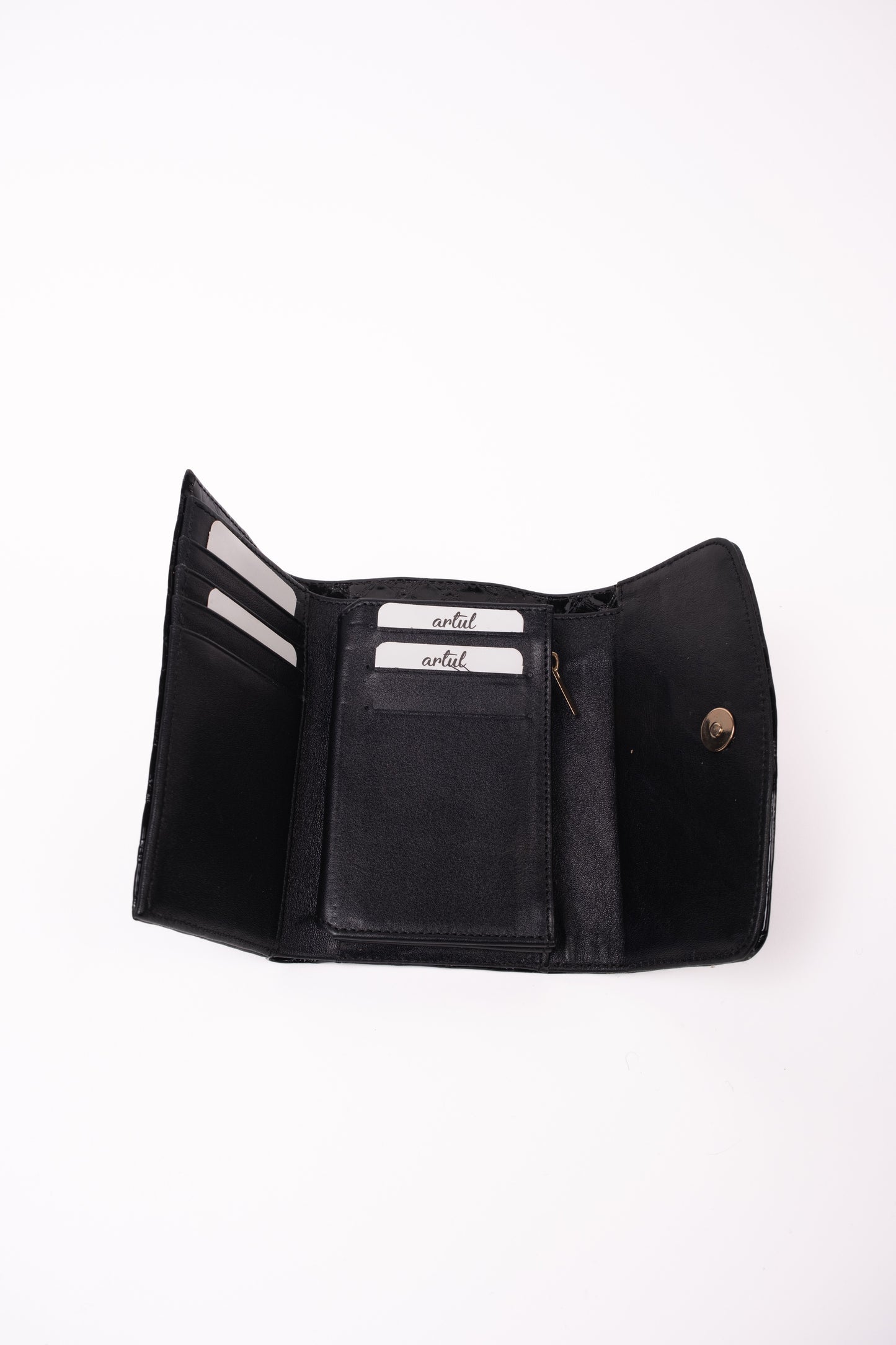 Shiny Leather Multi-Purpose Women's Wallet Style 15304/Black