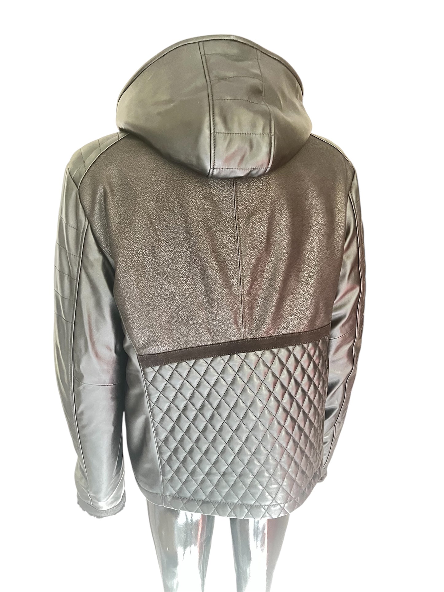 tosskana design deri-shearling erkek kaban