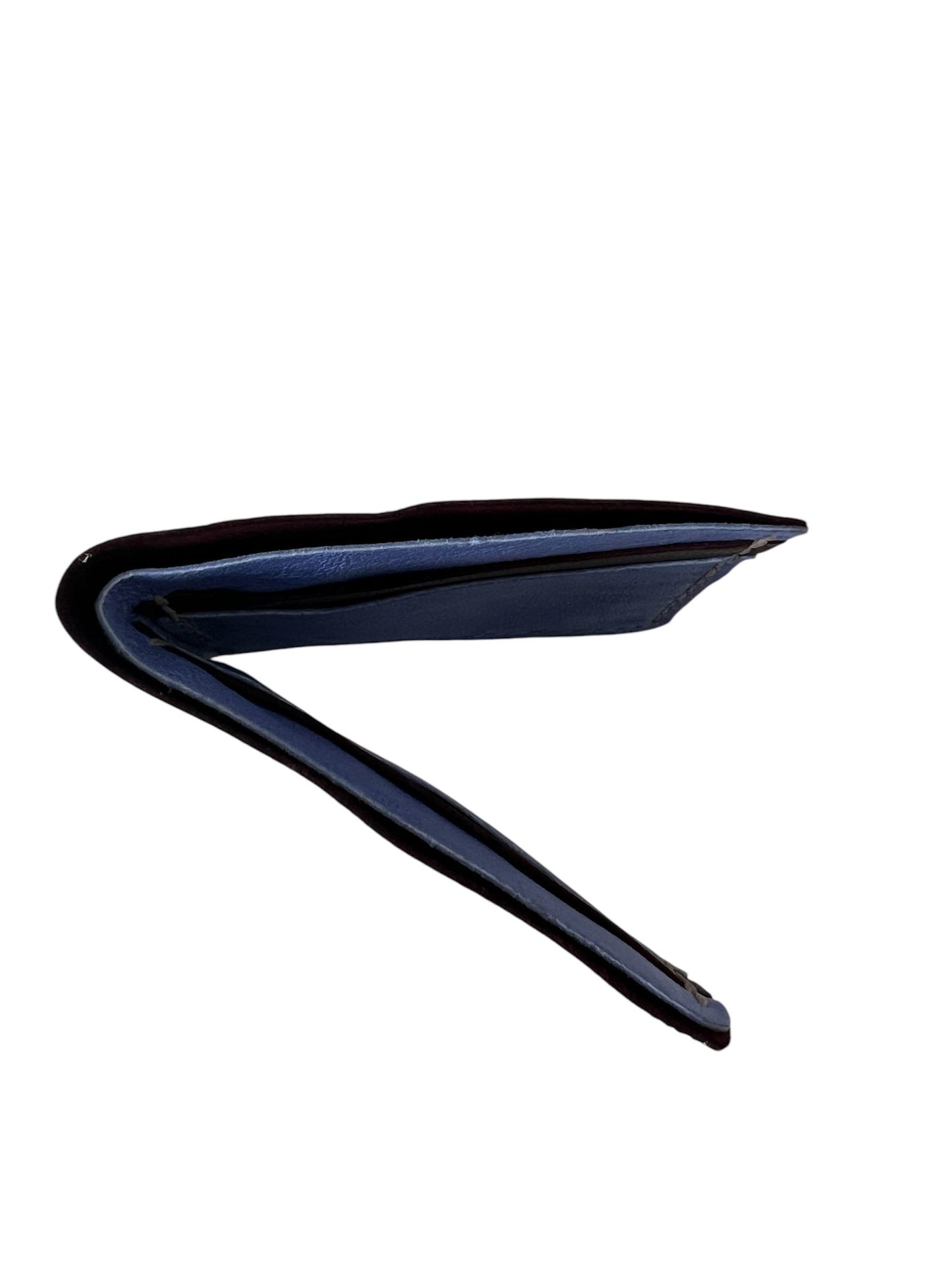 Bordo Mavi Hakiki Deri Erkek Cüzdan Style 15205