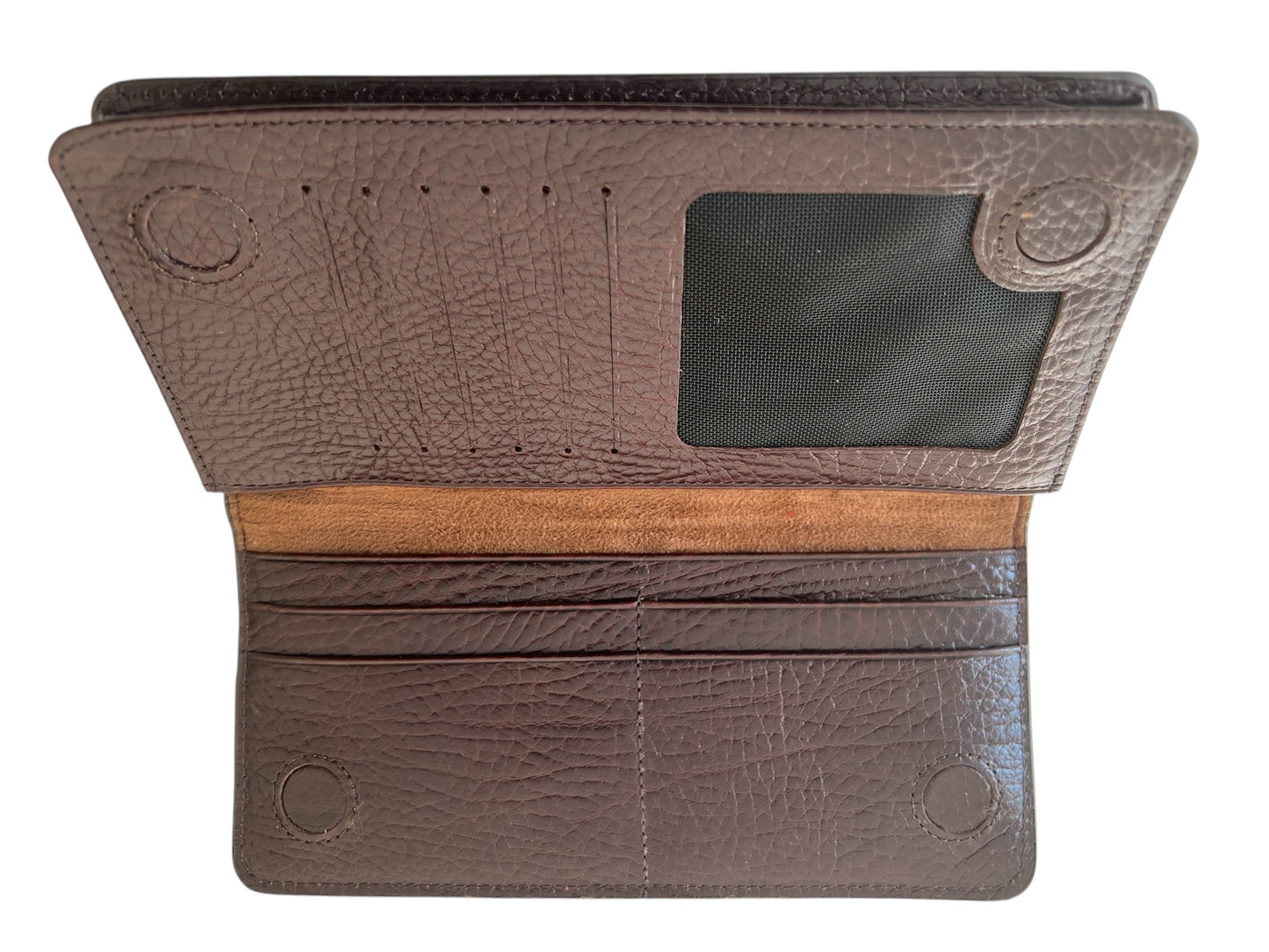 Kahverengi Çok Amaçlı Mıknatıslı Uniseks Hakiki Deri Cüzdan