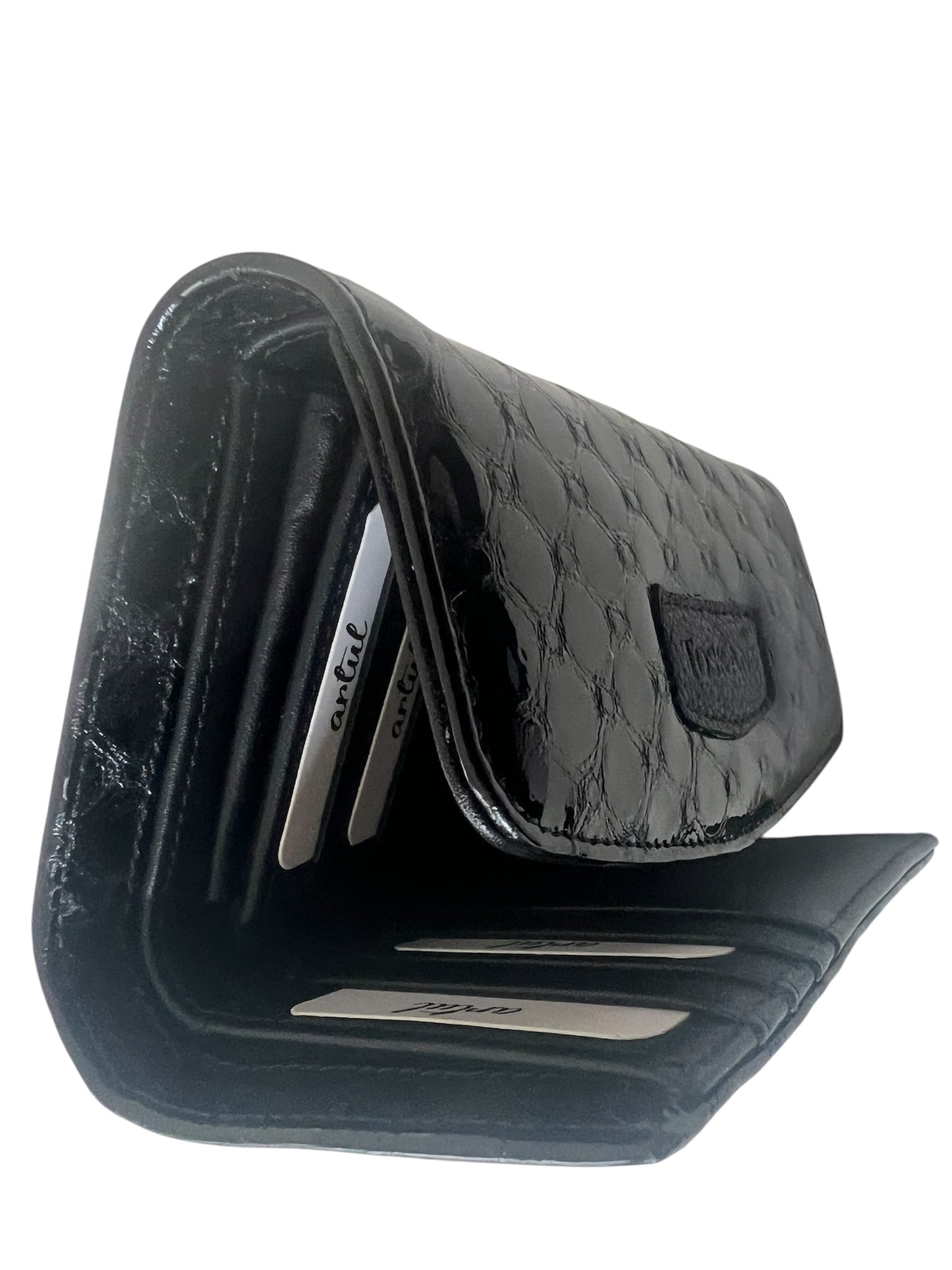 Shiny Leather Multi-Purpose Women's Wallet Style 15304/Black