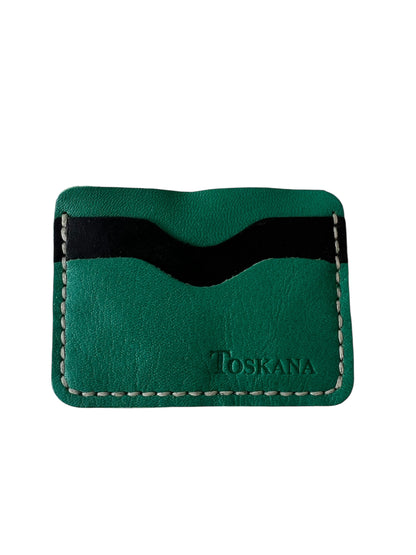 Yeşil Siyah Hakiki Deri Günlük ve Pratik Uniseks Kredi Kartlık Style 15120
