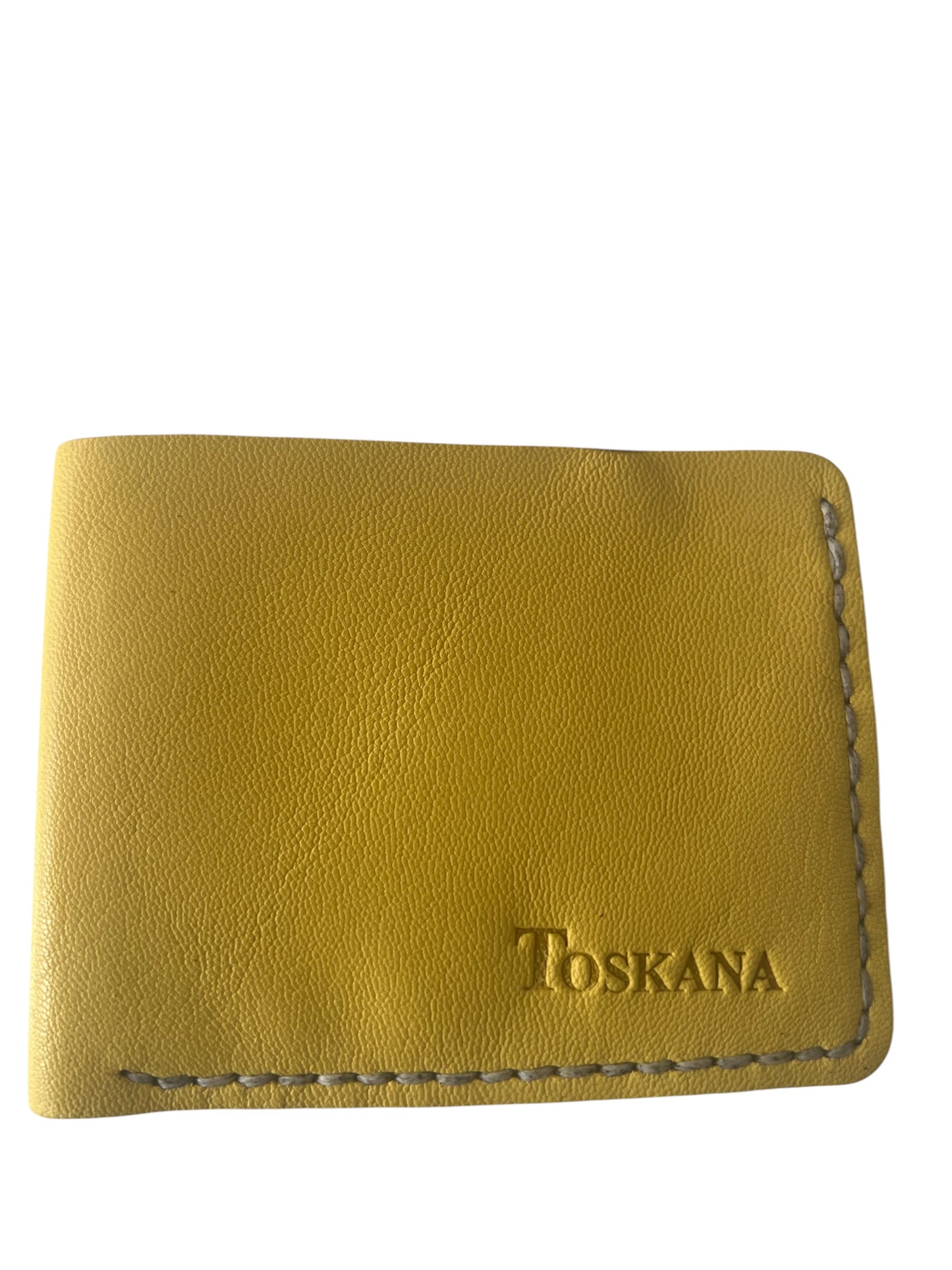 Yellow Navy Blue Men's Leather Wallet Style 15207LS