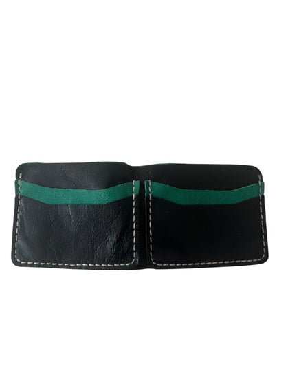 Green Black Color Men's Leather Wallet Style 15209YS