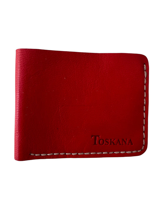 Kırmızı Beyaz Hakiki Deri Erkek Cüzdan  Style 15210KB