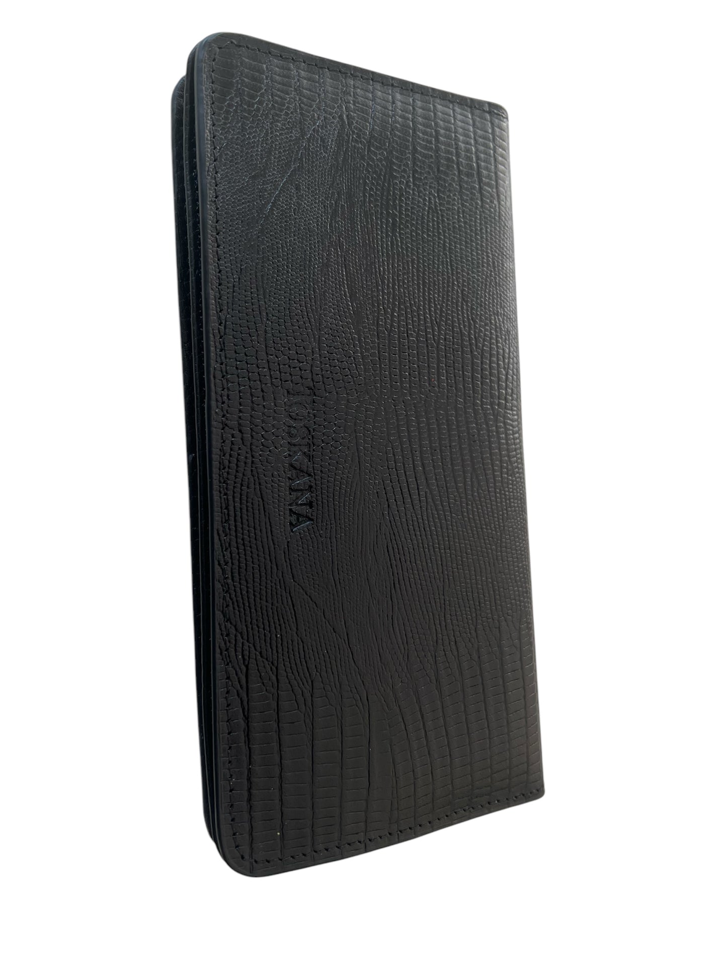 Siyah Çok Amaçlı Mıknatıslı Uniseks Hakiki Deri Cüzdan