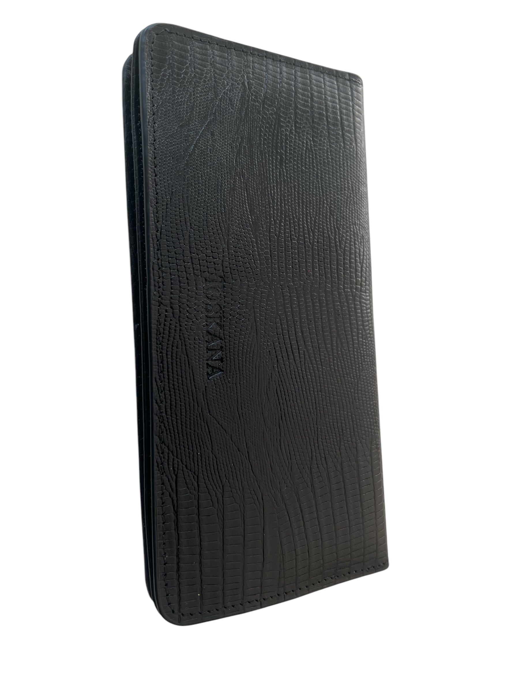 Siyah Çok Amaçlı Mıknatıslı Uniseks Hakiki Deri Cüzdan