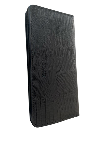 Siyah Çok Amaçlı Mıknatıslı Uniseks Hakiki Deri Cüzdan