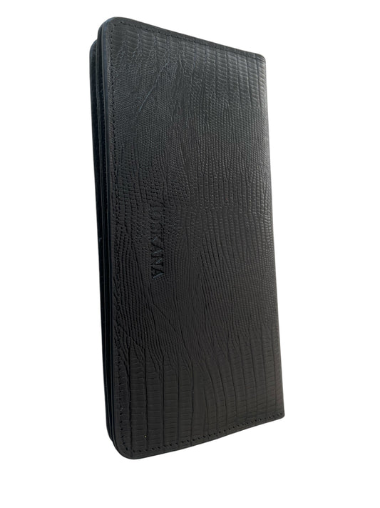 Siyah Çok Amaçlı Mıknatıslı Uniseks Hakiki Deri Cüzdan