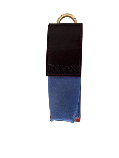 Mavi Bordo Manyetik Kapaklı Deri Ruj ve Dudak Balsamı Kılıfı