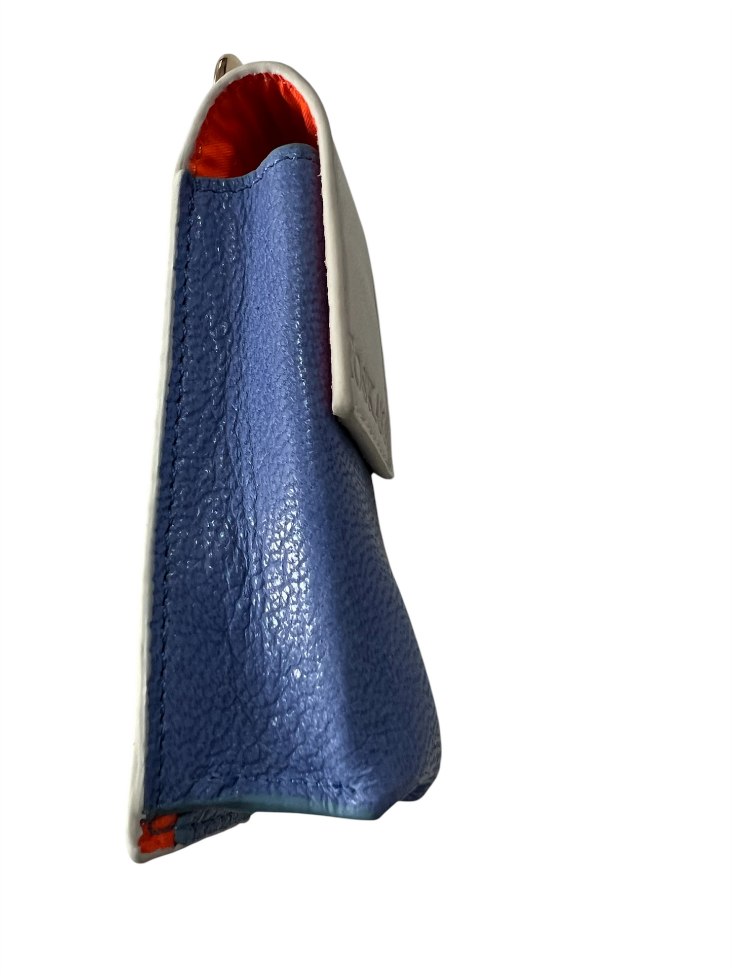 Mavi Beyaz Manyetik Kapaklı Deri Ruj ve Dudak Balsamı Kılıfı