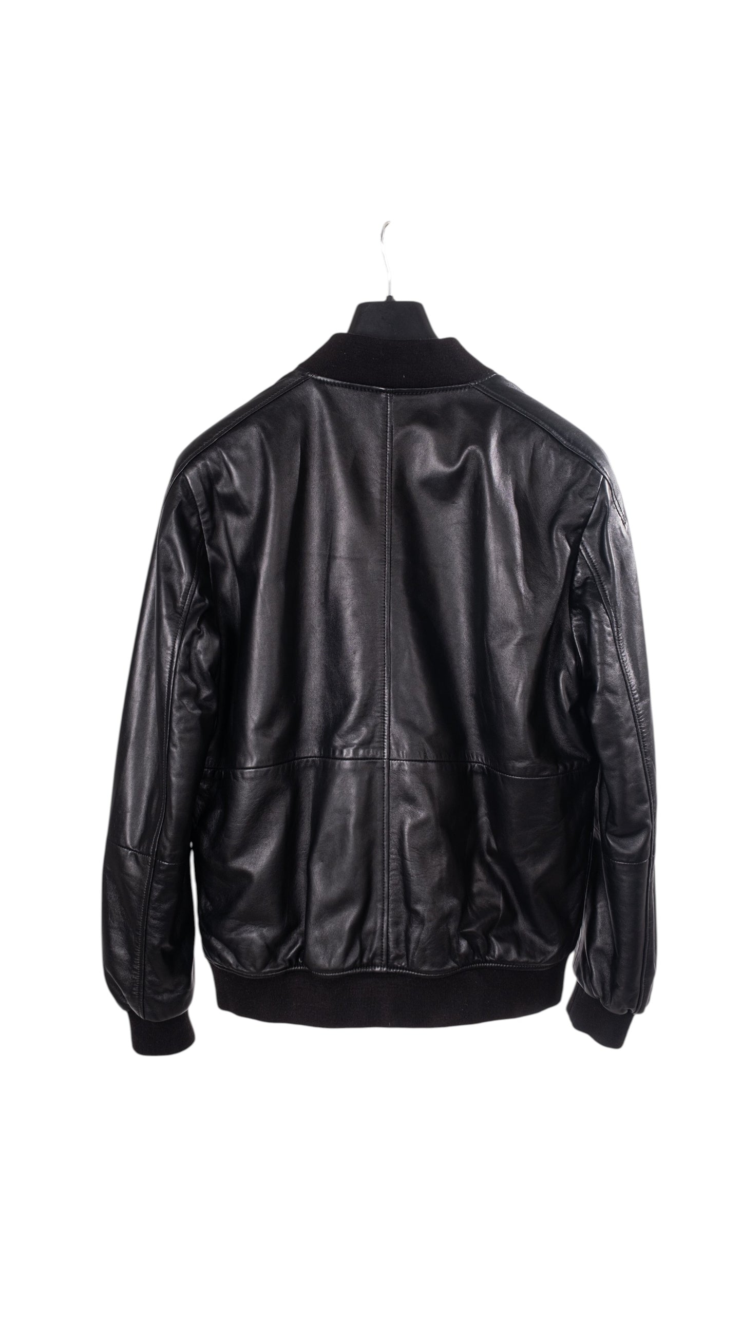 Siyah Fermuarlı Büyük Cepli Erkek Deri Ceket  Style 200-4063