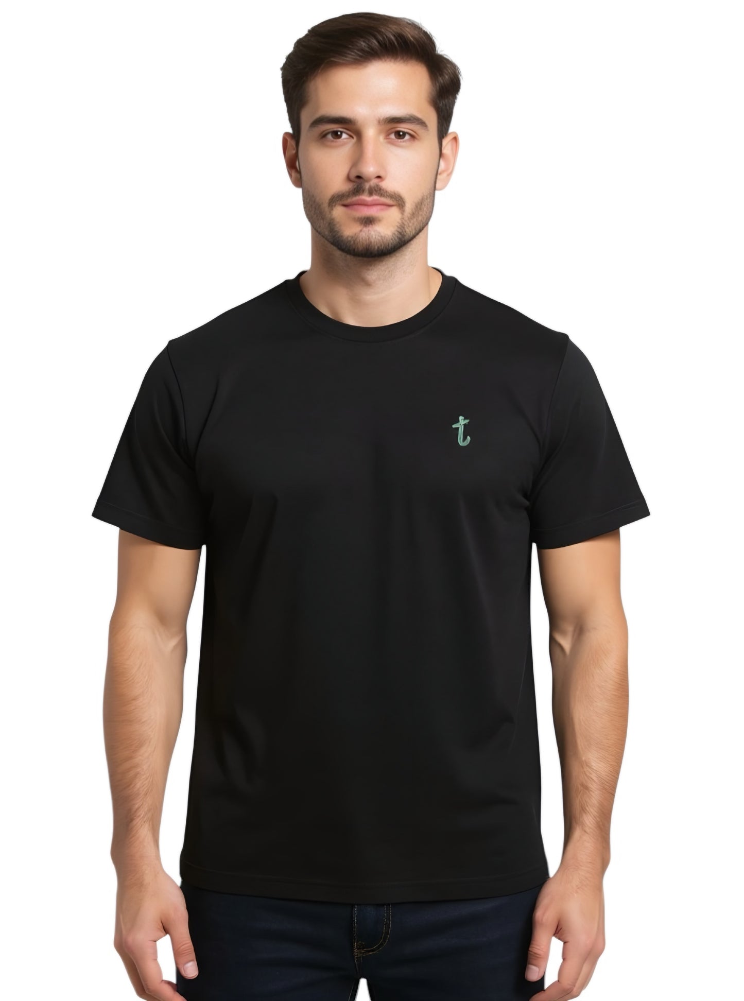 Deri Pamuk,Toskana Design Siyah Renk T-Shirt T-4006