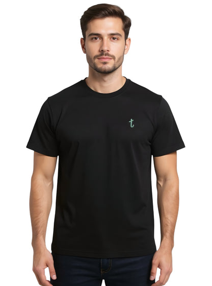 Deri Pamuk,Toskana Design Siyah Renk T-Shirt T-4006