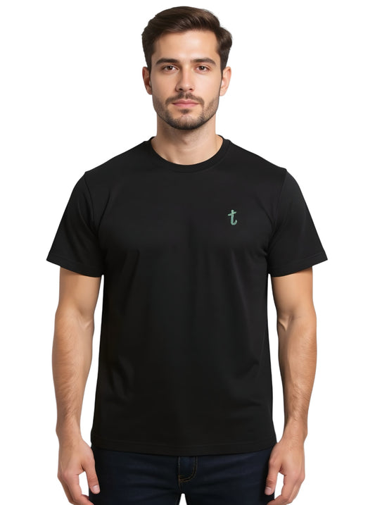 Deri Pamuk,Toskana Design Siyah Renk T-Shirt T-4006