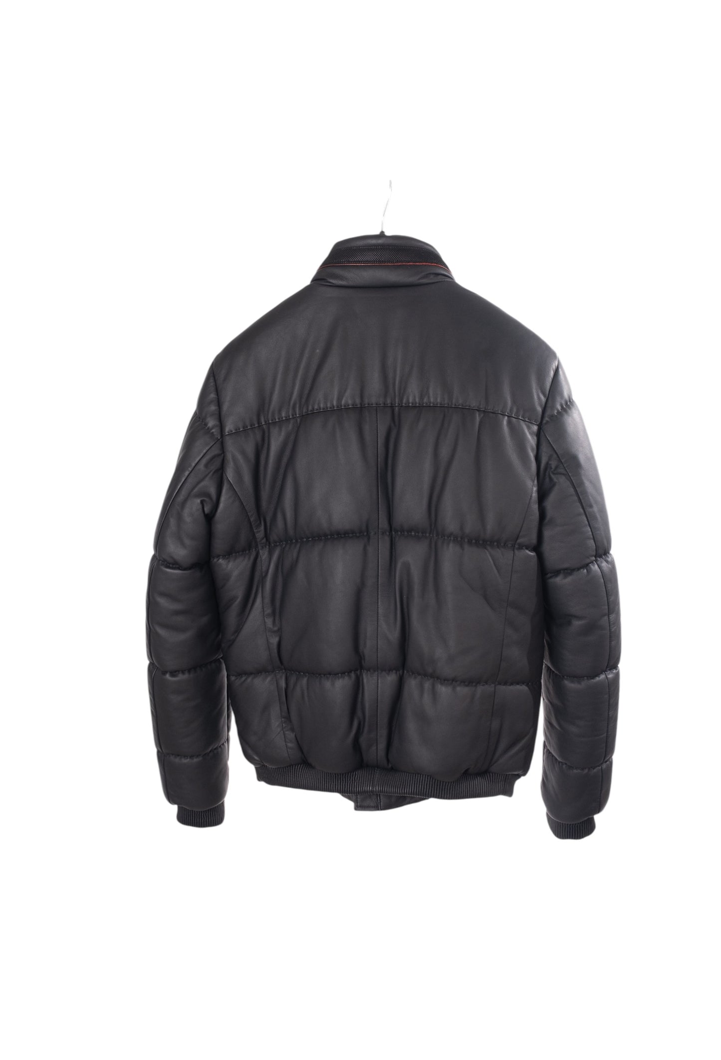 Toskana Design Siyah Çok Cepli Erkek Puffer Deri Ceket  Style 200-4055