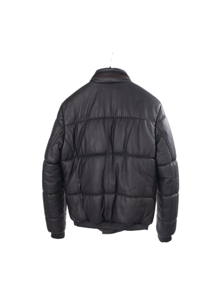 Toskana Design Siyah Çok Cepli Erkek Puffer Deri Ceket  Style 200-4055