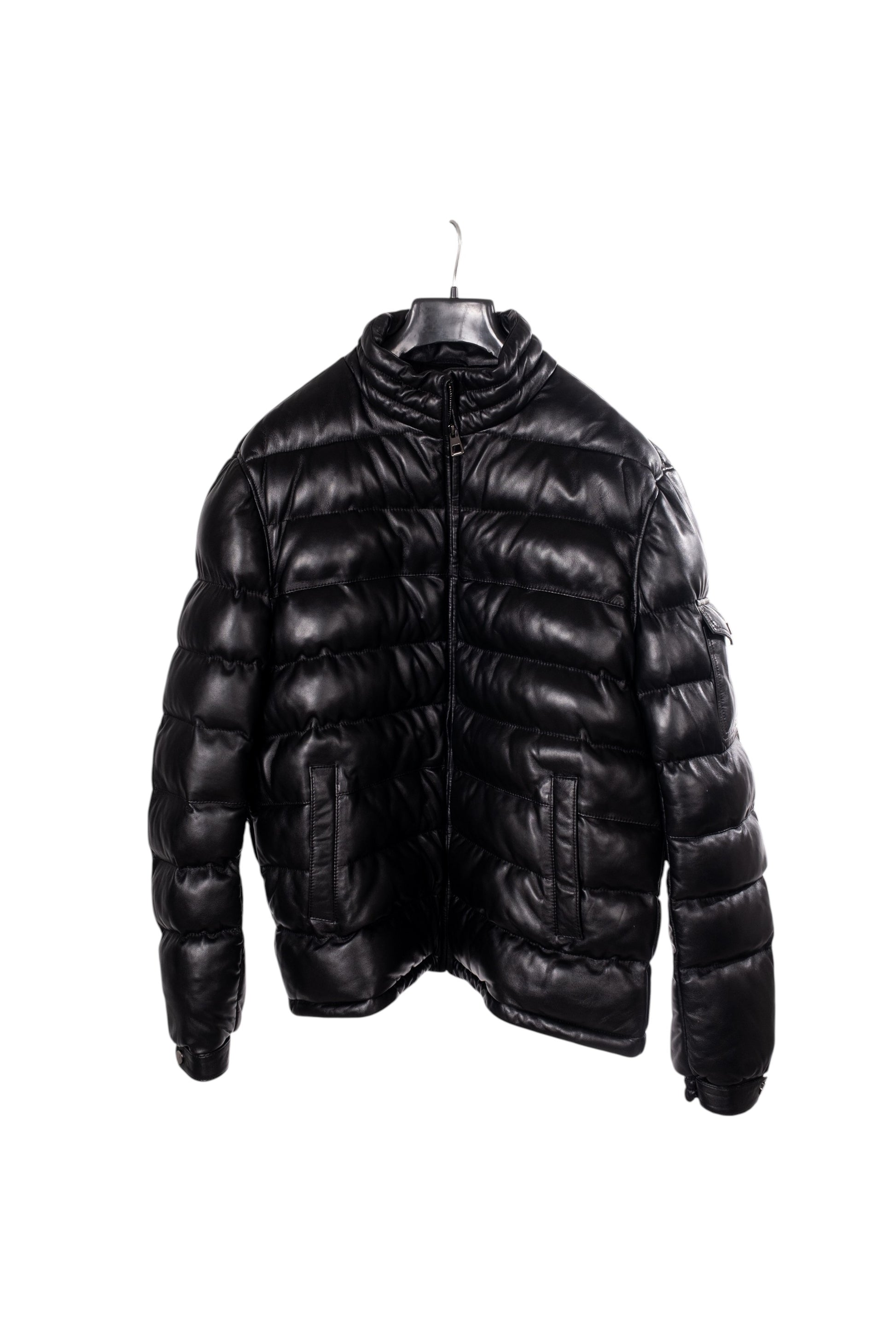 Toskana Design Siyah Erkek Puffer Deri Kaban  Style 200-4059