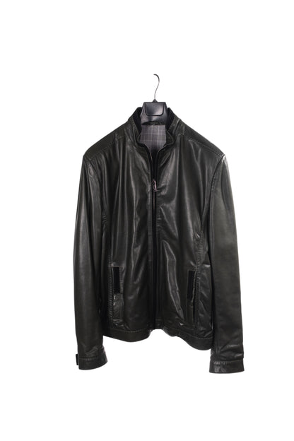 Toskana Design Oliv Renk Fermuarlı Cepli Erkek Deri Ceket  Style 200-4080