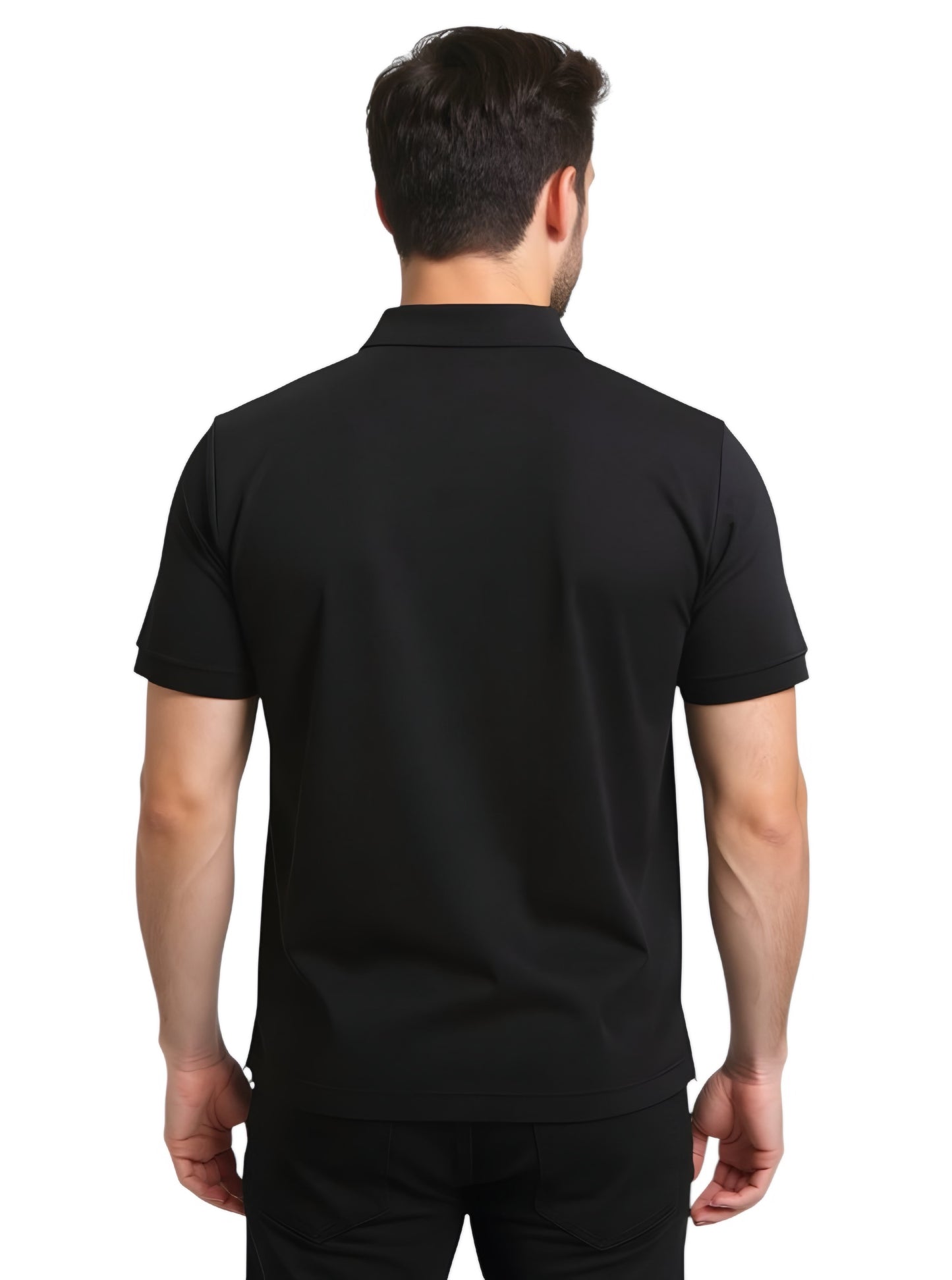 Deri Pamuk, Toskana Tasarım Siyah Renk Polo Yaka Tişört  T4202