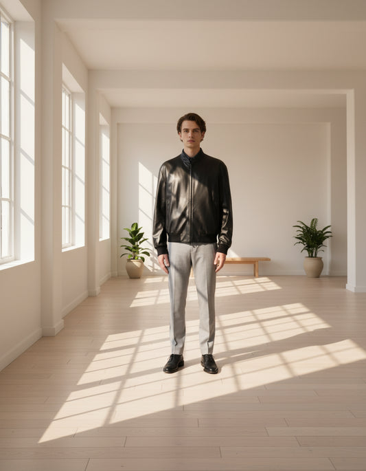 toskana Erkek bomber  deri ceket