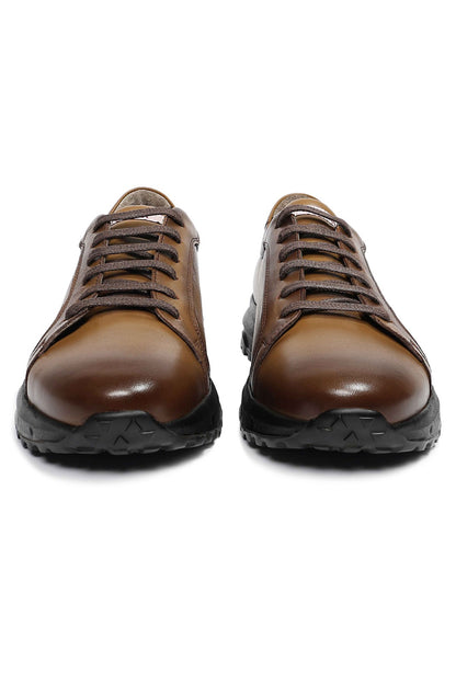 Toskana Design Hardal-Kahve Deri Erkek Spor Ayakkabı | İtalyan Derisi 300-4004