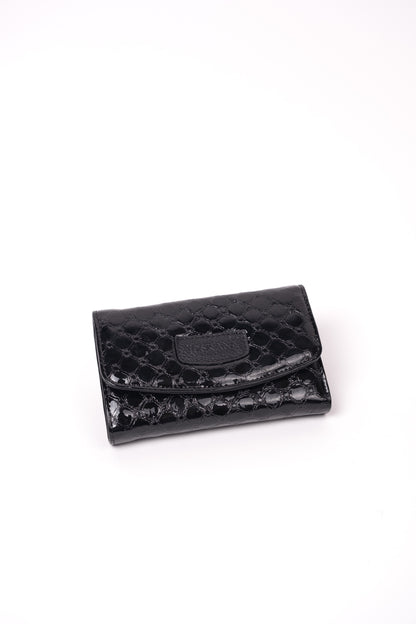 Shiny Leather Multi-Purpose Women's Wallet Style 15304/Black