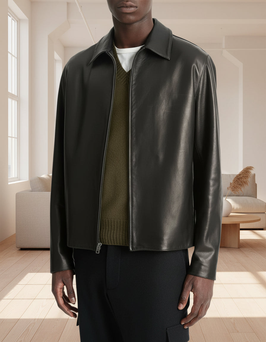 Toskana Design Sade Erkek Deri Ceket