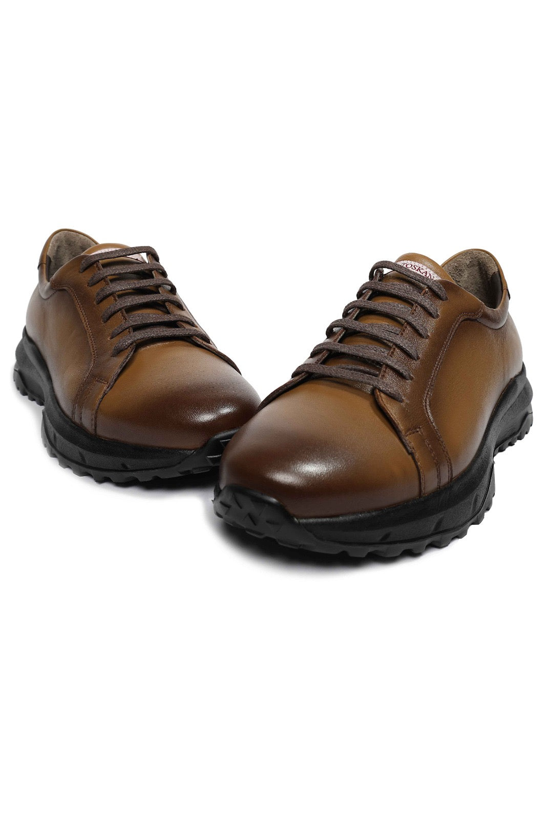 Toskana Design Hardal-Kahve Deri Erkek Spor Ayakkabı | İtalyan Derisi 300-4004