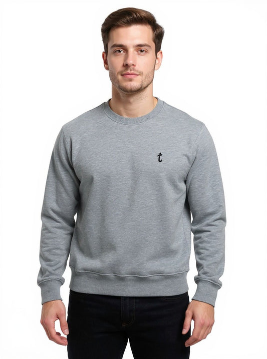 Deri-Pamuk Siyah Renk Deri Gri Pamuk ,Soft Sweatshirt,Toskana Design