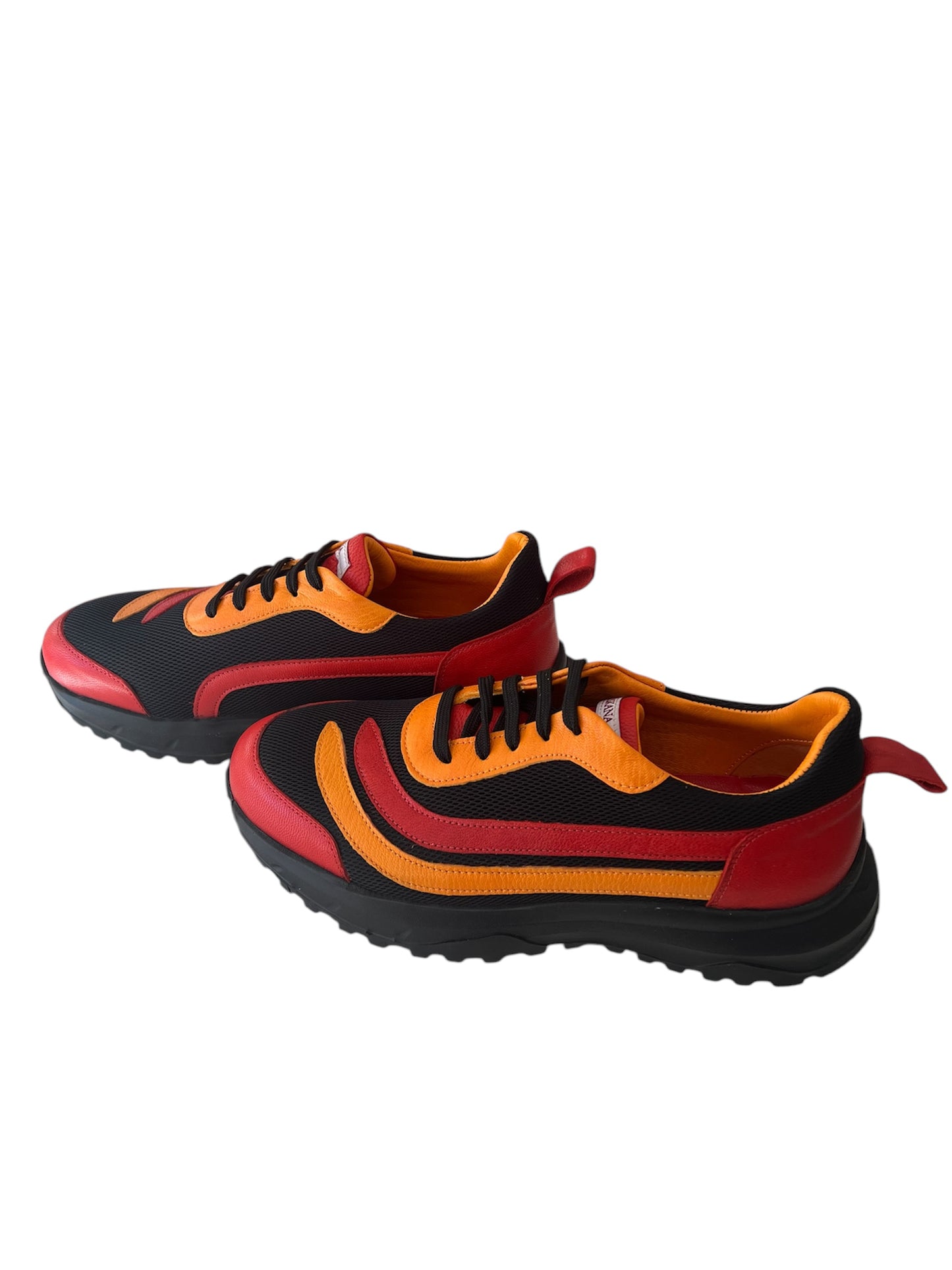 Sarı Kırmızı Su Geçirmez Deri Sneaker  Style  Casual 300-110