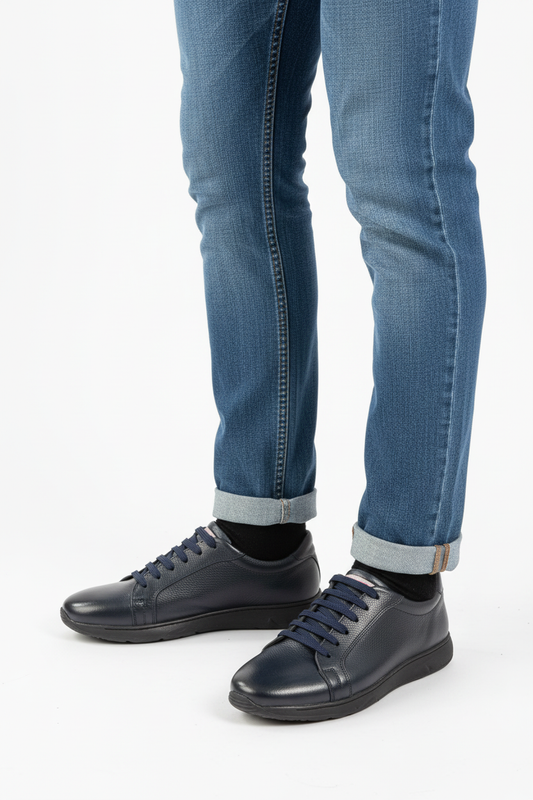 Lacivert Sneaker Jean Pantolonla