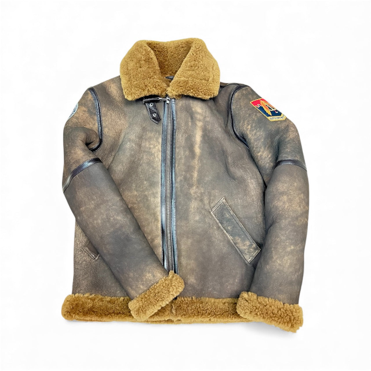shearling sheepskin kürk düed ceket