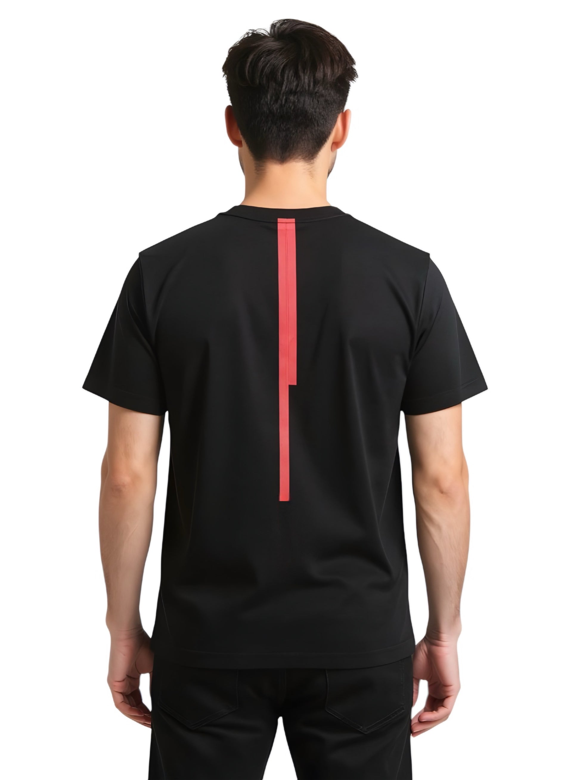 Deri Pamuk,Toskana Tasarım Siyah Renk Tişört T-4012