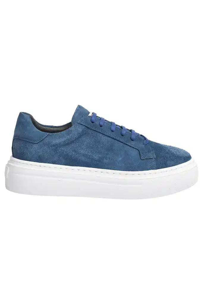 Toskana design italyan mavi süet  erkek sneaker